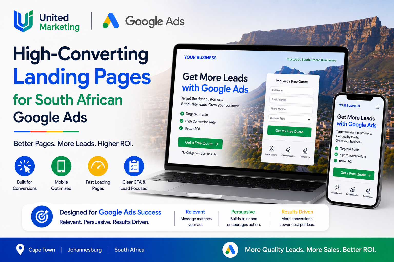 High-Converting Landing Pages for South African Google Ads