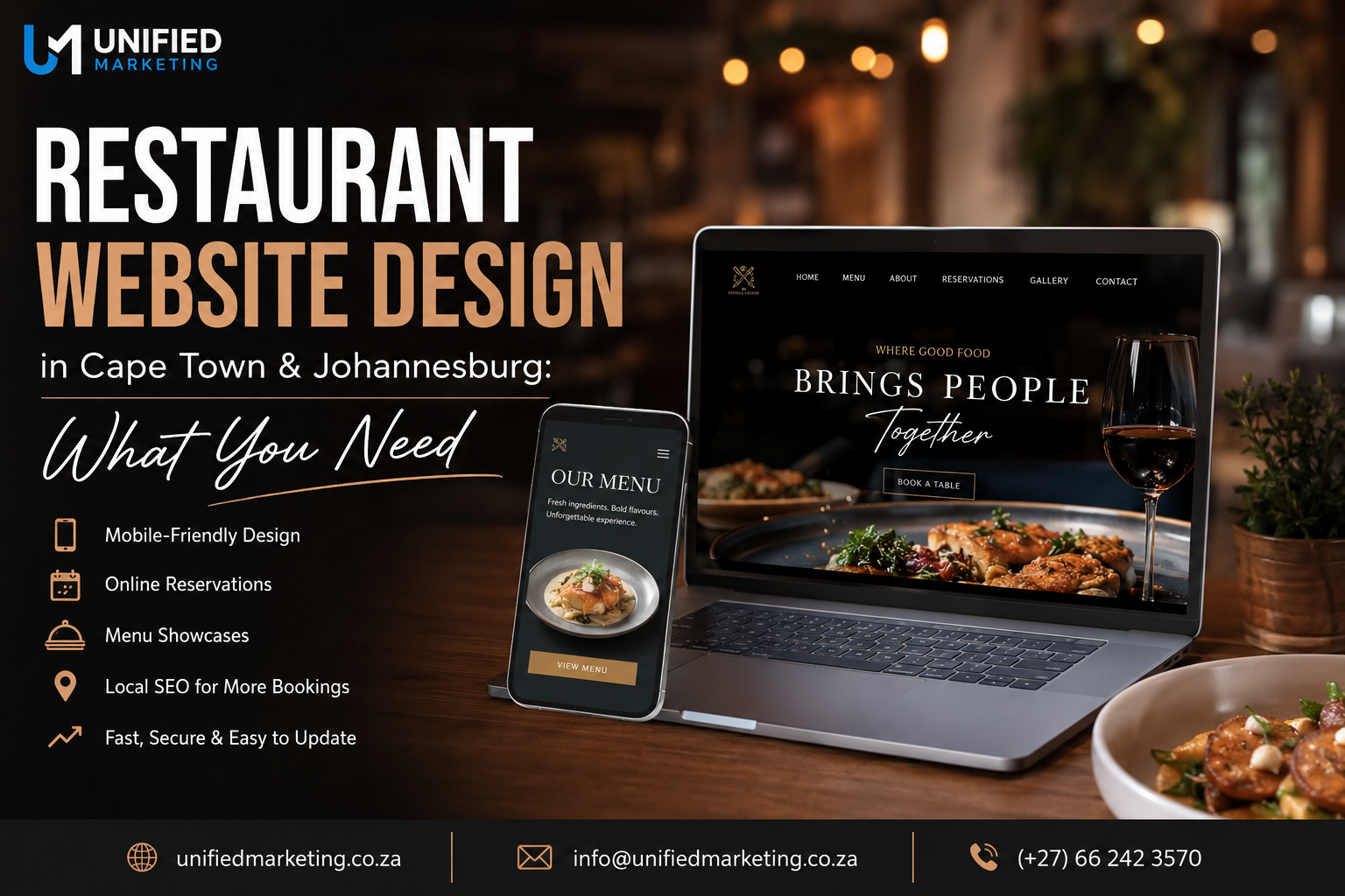 Restaurant Website Design in Cape Town & Johannesburg What You Need